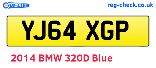 YJ64XGP are the vehicle registration plates.