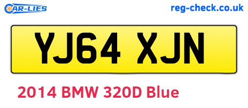 YJ64XJN are the vehicle registration plates.
