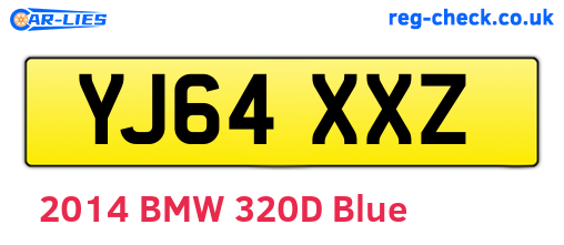 YJ64XXZ are the vehicle registration plates.