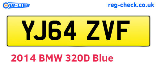 YJ64ZVF are the vehicle registration plates.