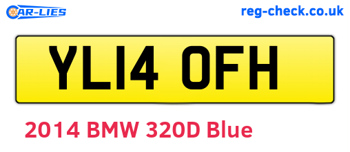 YL14OFH are the vehicle registration plates.