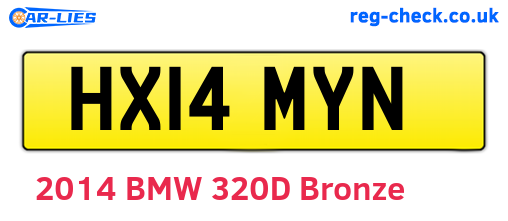 HX14MYN are the vehicle registration plates.