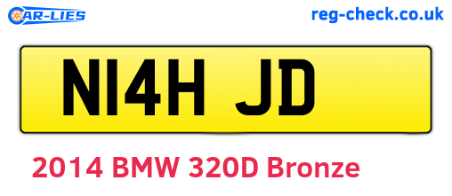 N14HJD are the vehicle registration plates.