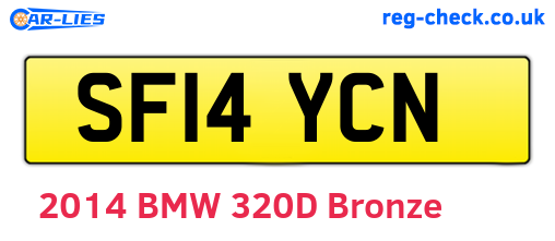 SF14YCN are the vehicle registration plates.