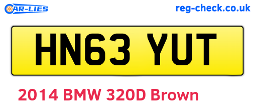 HN63YUT are the vehicle registration plates.