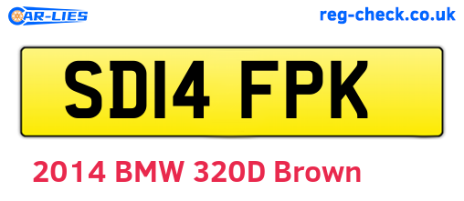 SD14FPK are the vehicle registration plates.