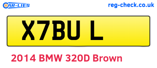 X7BUL are the vehicle registration plates.