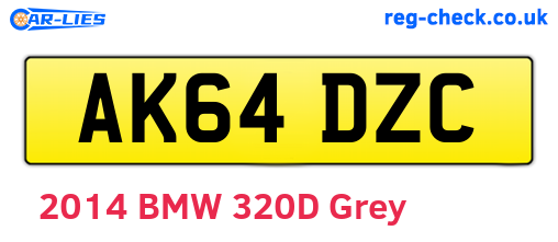 AK64DZC are the vehicle registration plates.
