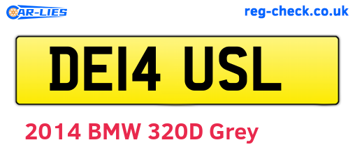 DE14USL are the vehicle registration plates.