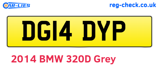 DG14DYP are the vehicle registration plates.