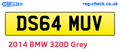 DS64MUV are the vehicle registration plates.