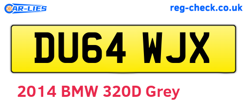 DU64WJX are the vehicle registration plates.