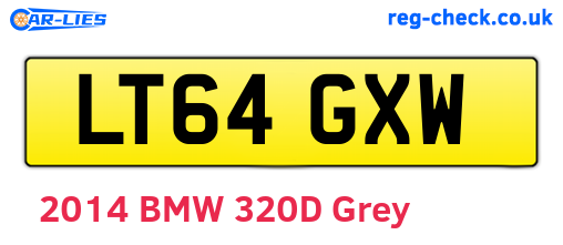 LT64GXW are the vehicle registration plates.