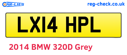 LX14HPL are the vehicle registration plates.