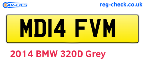 MD14FVM are the vehicle registration plates.