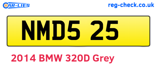 NMD525 are the vehicle registration plates.