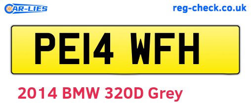 PE14WFH are the vehicle registration plates.