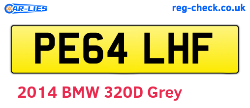 PE64LHF are the vehicle registration plates.