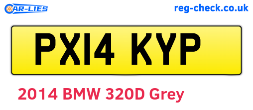 PX14KYP are the vehicle registration plates.