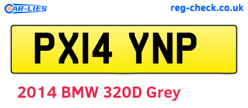 PX14YNP are the vehicle registration plates.