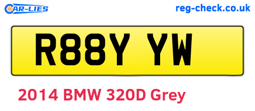 R88YYW are the vehicle registration plates.