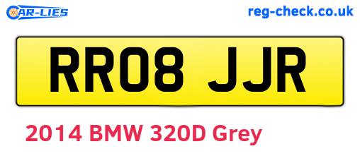 RR08JJR are the vehicle registration plates.