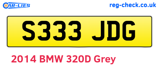 S333JDG are the vehicle registration plates.