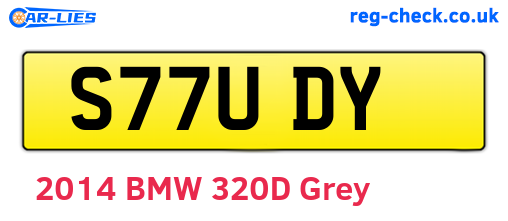 S77UDY are the vehicle registration plates.