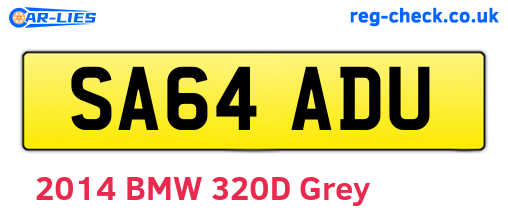 SA64ADU are the vehicle registration plates.