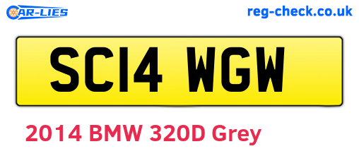 SC14WGW are the vehicle registration plates.