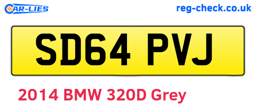 SD64PVJ are the vehicle registration plates.