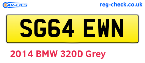 SG64EWN are the vehicle registration plates.
