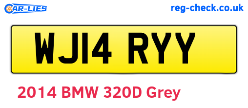 WJ14RYY are the vehicle registration plates.