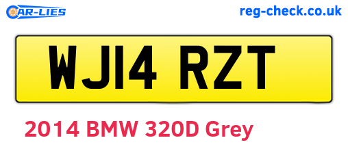 WJ14RZT are the vehicle registration plates.