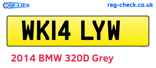 WK14LYW are the vehicle registration plates.
