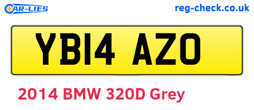 YB14AZO are the vehicle registration plates.