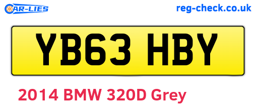 YB63HBY are the vehicle registration plates.