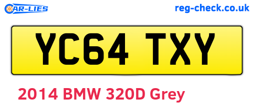 YC64TXY are the vehicle registration plates.