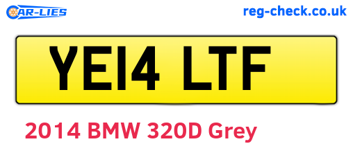 YE14LTF are the vehicle registration plates.