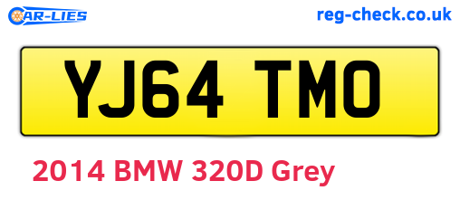 YJ64TMO are the vehicle registration plates.