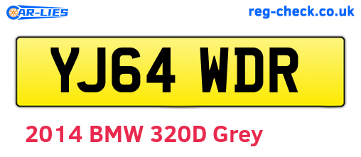 YJ64WDR are the vehicle registration plates.