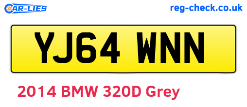 YJ64WNN are the vehicle registration plates.