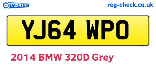 YJ64WPO are the vehicle registration plates.