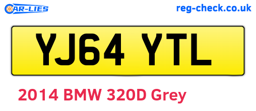YJ64YTL are the vehicle registration plates.