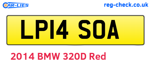LP14SOA are the vehicle registration plates.