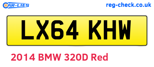 LX64KHW are the vehicle registration plates.