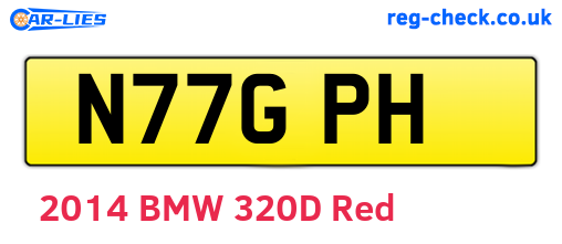 N77GPH are the vehicle registration plates.