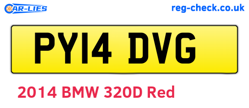 PY14DVG are the vehicle registration plates.