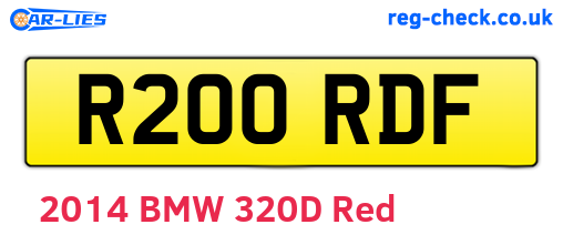 R200RDF are the vehicle registration plates.