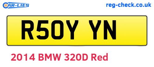 R50YYN are the vehicle registration plates.